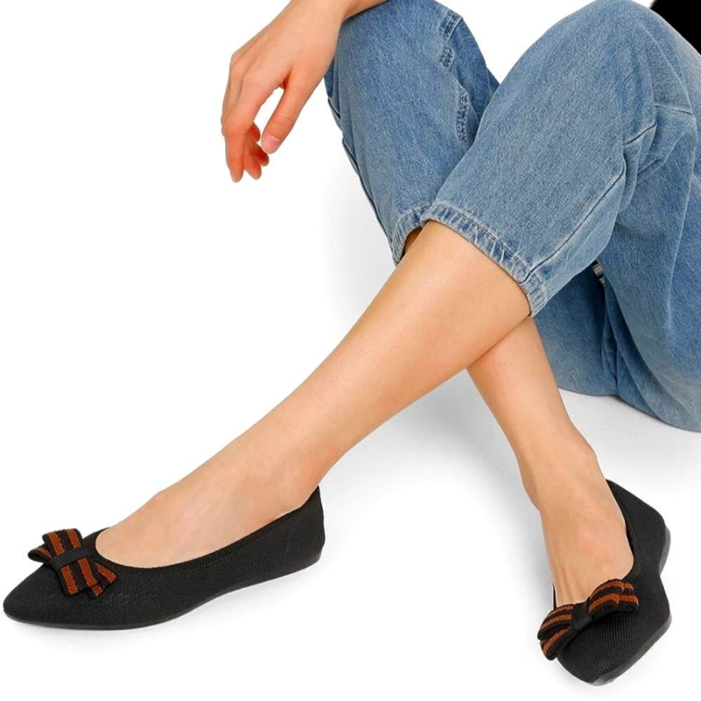 (D-4864)  DREAM PAIRS Women’s Comfortable Pointed Toe Knit Flats Shoes Sz 8.5